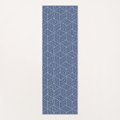 Blue Hexagon Pattern Yoga Mat ヨガマット (正面)