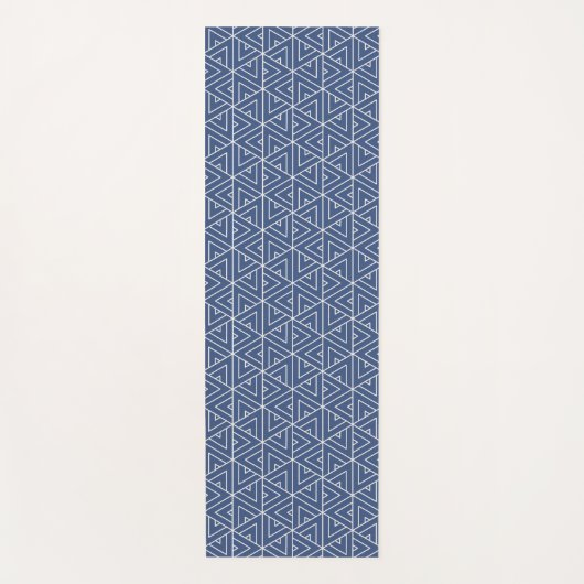 Blue Hexagon Pattern Yoga Mat ヨガマット (正面)