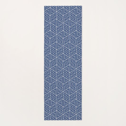 Blue Hexagon Pattern Yoga Mat ヨガマット (裏面)