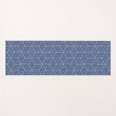 Blue Hexagon Pattern Yoga Mat ヨガマット (正面(横))