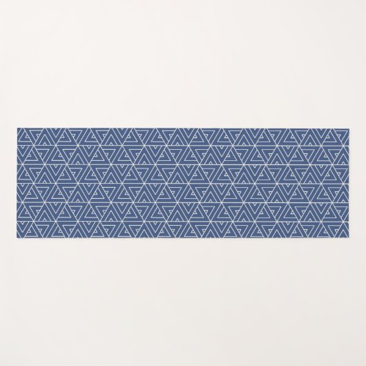 Blue Hexagon Pattern Yoga Mat ヨガマット (正面(横))