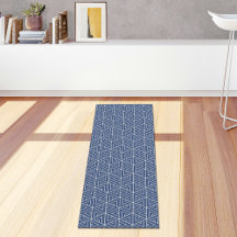 Blue Hexagon Pattern Yoga Mat