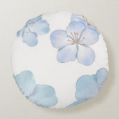 Blue Hibiscus ラウンドクッション (裏面)
