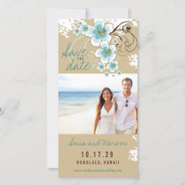 Blue Hibiscus Tropicalの写真結婚保存日時 セーブザデート