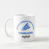 Blue High School Cheerleader Personalized コーヒーマグカップ (左)