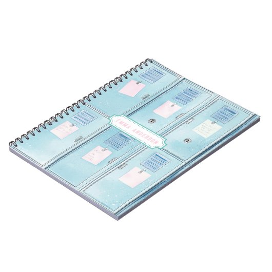 Blue High School Lockers ノートブック (左側)