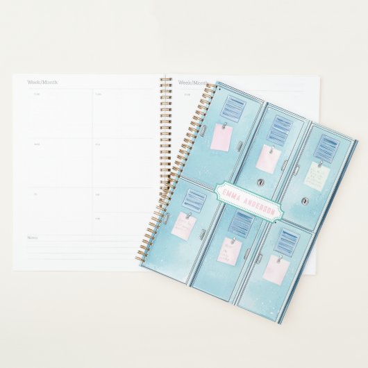 Blue High School Lockers プランナー手帳 (ディスプレー)