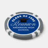Blue High School Reunion Personalized Party ポーカーチップ (シングル)