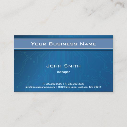 Blue High Technology Circuit Boardの名刺 名刺 (正面)