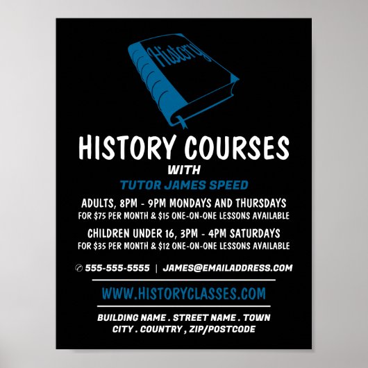 Blue History Book、History Course 広告's ポスター (正面)