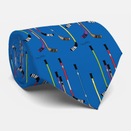 Blue Hockey Sticks ネクタイ