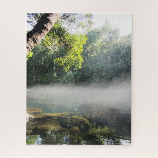 Blue Hole Springs Florida Foggy Morning ジグソーパズル (縦)