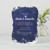 Blue Holiday Greetings Card Christmas Invitation 招待状 (スタンド正面)