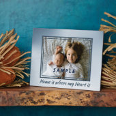 Blue Homeが私のハート フォトプラーク (側面)