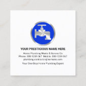 Blue Home Border Leaking Faucet スクエア名刺 (裏面)