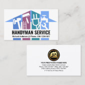 Blue Home Handyman Tool Pillars 名刺 (正面/裏面)