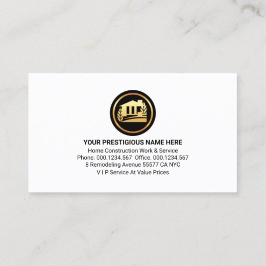 Blue Home Handyman Tool Pillars 名刺 (裏面)