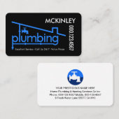 Blue Home Plumbing Pipeline Plumber Repair 名刺 (正面/裏面)