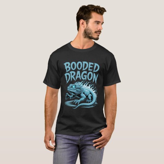 Blue Hooded Dragon Flames Tシャツ (正面フル)