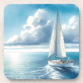 Blue Horizon Solitary Sailboat コースター (正面)