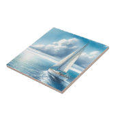 Blue Horizon Solitary Sailboat タイル (側面)