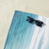 Blue Horizon Solitary Sailboat ビーチタオル (インサイチュ)