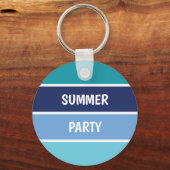 Blue Horizontal Striped キーホルダー (正面)