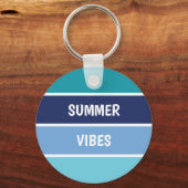 Blue Horizontal Striped キーホルダー (正面)