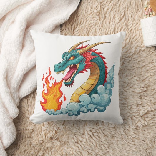 Blue horned dragon クッション (ブランケット)