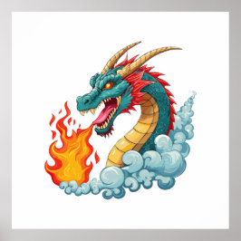 Blue horned dragon ポスター