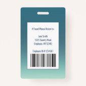 Blue Hospital社員IDロゴバーコード バッジ (裏面)