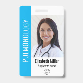 Blue Hospital Medical Employee Photo ID Blue バッジ