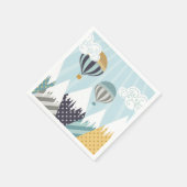 Blue Hot Air Balloons スタンダードカクテルナプキン (角)