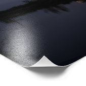 Blue Hourで照明された風車の写真プリント フォトプリント (角)