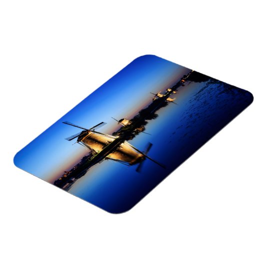 Blue Hour長方形マグネットの風車 マグネット (左側)