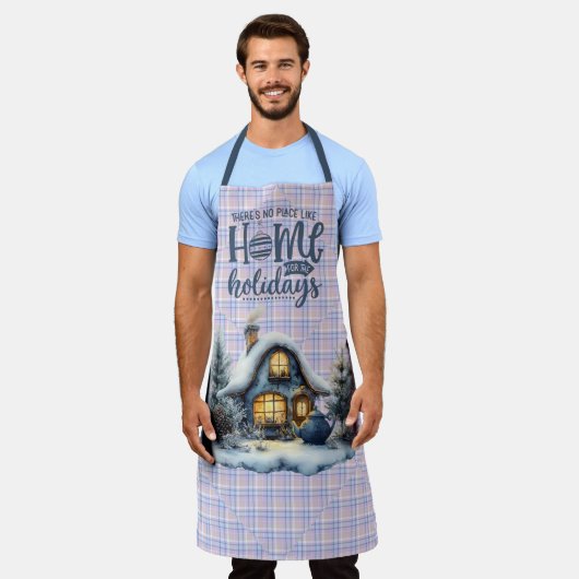 Blue House No Place Like Home エプロン (着用した状態)
