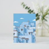 Blue Houses in Chefchaouen Morocco Travel ポストカード (スタンド正面)