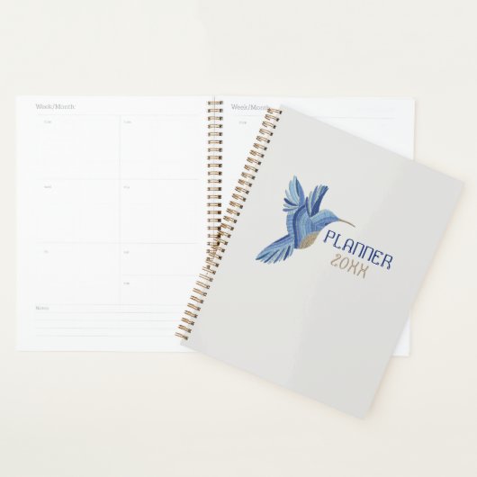 Blue Hummingbird Planner – Customizable Year  プランナー手帳 (ディスプレー)