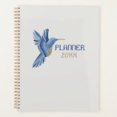 Blue Hummingbird Planner – Customizable Year  プランナー手帳 (正面)
