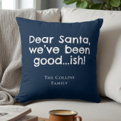 Blue Humor Dear Santa Personalized Funny Christmas クッション