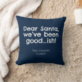Blue Humor Dear Santa Personalized Funny Christmas クッション (ブランケット)