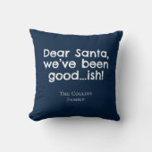 Blue Humor Dear Santa Personalized Funny Christmas クッション (正面)