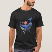 Blue Humpback Whale Sacred Geometry Animal Conserv Tシャツ (正面)