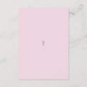 Blue Hydrangea and Pink Rose Floral Garden Wedding エンクロージャーカード (裏面)