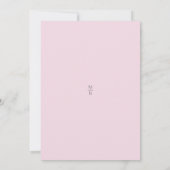 Blue Hydrangea and Pink Rose Floral Garden Wedding 招待状 (裏面)