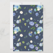 Blue Hydrangea and Rose Celebration of Life invite (裏面)