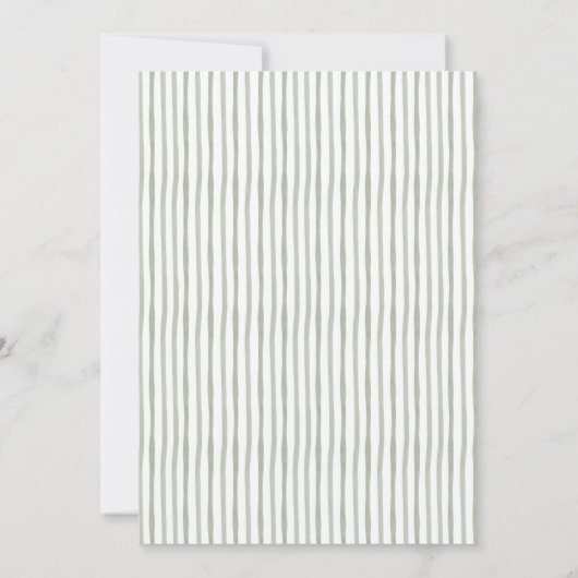 Blue Hydrangea and Stripes Bridal Shower 招待状 (裏面)