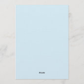 Blue Hydrangea Artistic Bloom Wedding 招待状 (裏面)