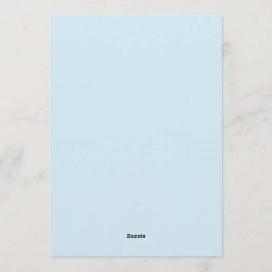 Blue Hydrangea Artistic Bloom Wedding 招待状 (裏面)