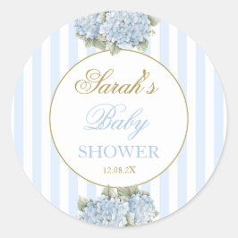 Blue Hydrangea Baby Shower ラウンドシール